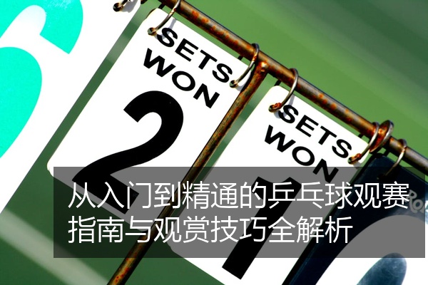 从入门到精通的乒乓球观赛指南与观赏技巧全解析